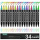Coloring Drawing Planner Calendar Art Projects(34 Colors Pen)