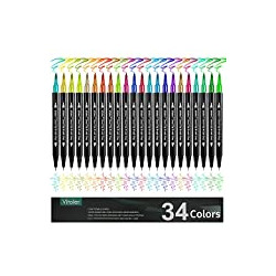 Coloring Drawing Planner Calendar Art Projects(34 Colors Pen)