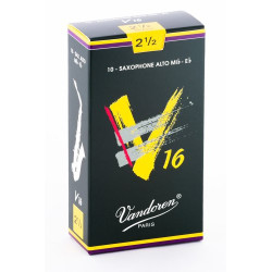 Vandoren SR7025 Alto Sax V16 Reeds Strength 2.5 Box of 10