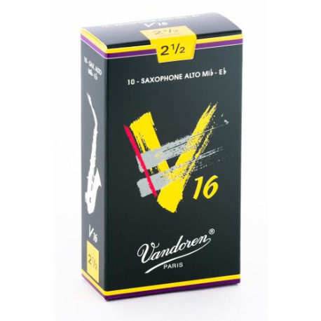 Vandoren SR7025 Alto Sax V16 Reeds Strength 2.5 Box of 10