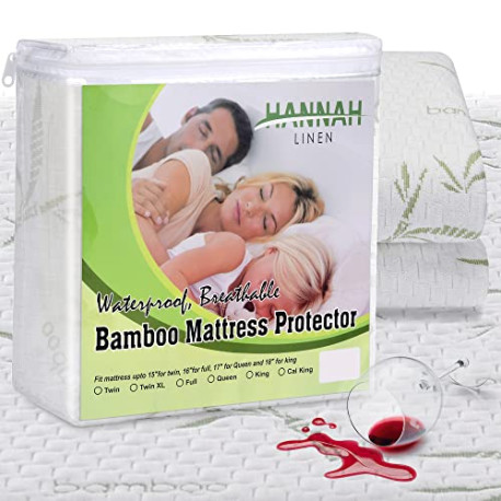 Bamboo Mattress Protector | 100% Waterproof Queen Mattress Cover