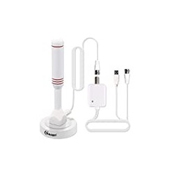 Portable Indoor Outdoor Amplified HDTV Antenna with Signal Booster Amplifier