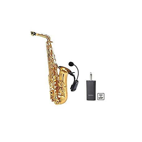 Wireless Saxophone Microphone UHF for Musical Instruments Speaker Voice Amplifier