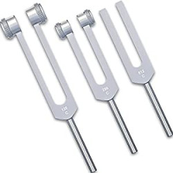 Aluminum Sensory Tuning Forks C 128, C 256, C 512, Diagnostic Instruments 3 Pcs