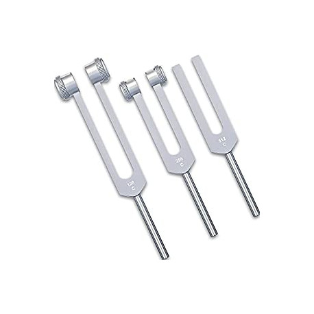 Aluminum Sensory Tuning Forks C 128, C 256, C 512, Diagnostic Instruments 3 Pcs