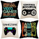 Gamer Game Controller Set of 4 Linen Square Throw Pillow