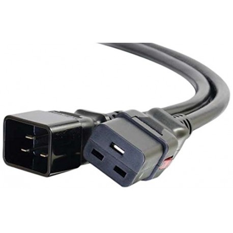 C2G/Cables to Go 10365 Locking C19 to C20 15A 250V Power Cord, Black (3 Feet)