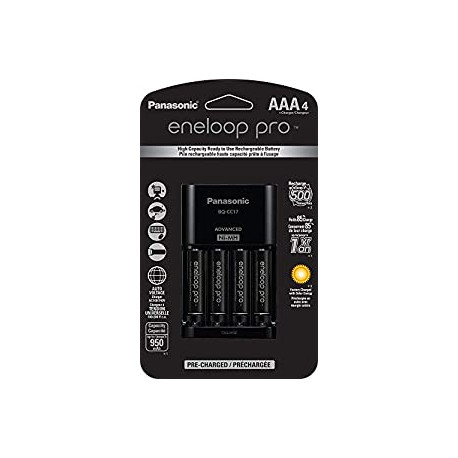 Panasonic K-KJ17K3A4BA Advanced Battery Charger Pack with 4 AAA