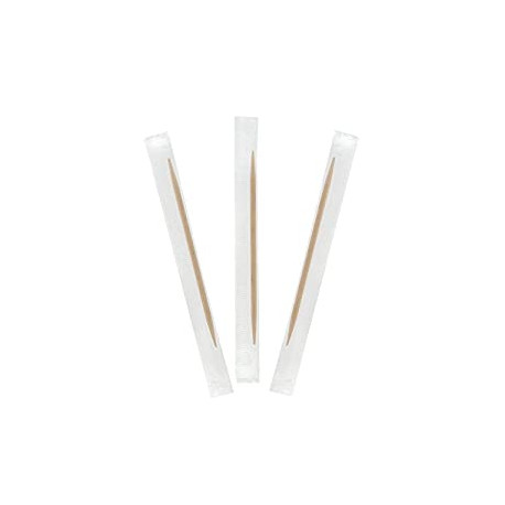 Pack 2 of Toothpicks, Package of 1000, 2.5", Beige