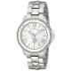 Watch with Crystal Studded Bezel, Alloy Bracelet Strap with Jewelry Clasp