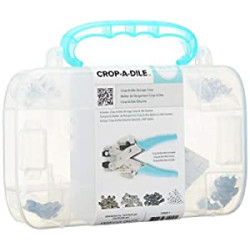 teal handle, and 100 eyelets in assorted colors