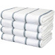 Pack 5 of Towels for Bathroom, Swimming, Camping, 30 x 60 in. (Pack of 4), Lilac Grey Stripes