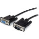Pack 2 of 1m Black Straight Through DB9 RS232 Serial Cable