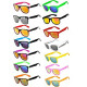 Retro Vintage Sunglasses Colorful Mirror Lens Matte Frame 3,5,6,10 Pairs