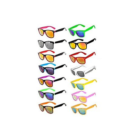 Retro Vintage Sunglasses Colorful Mirror Lens Matte Frame 3,5,6,10 Pairs