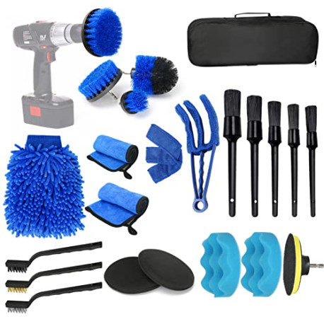 Car Cleaning Kit, 23pcs Interior Detailing Kit Detailing Brush Set Car Wash Set