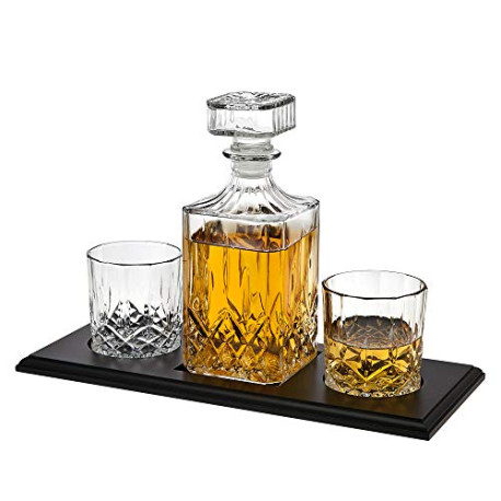 Whiskey Decanter and Glasses Barware Set