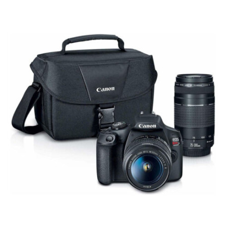 Canon EOS Rebel T7 DSLR Camera EF-S 18-55mm and EF 75-300mm
