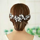 Bride Wedding Headband Silver Leaf Hair