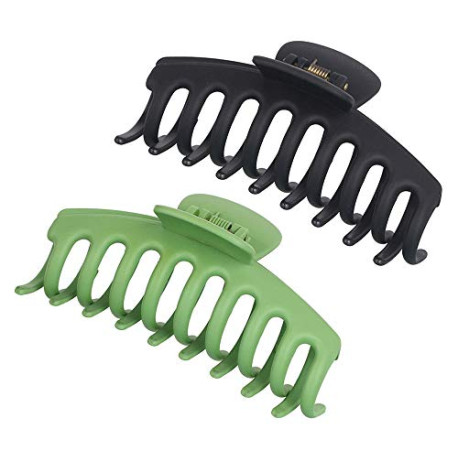 4.3" Large Black Hair Claw Clips Thick Hair Jaw Clips