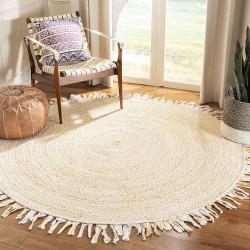 Braided Collection 3' Round Beige