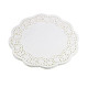 100 Pieces White Lace Round Paper Doilies Cake