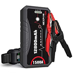 Car Jump Starter, 1500A Peak 12800mAh Battery Starter