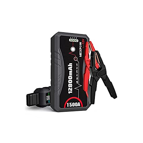 Car Jump Starter, 1500A Peak 12800mAh Battery Starter