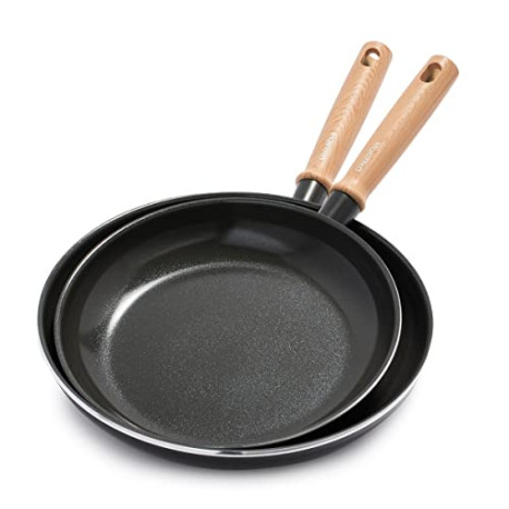 Hudson Healthy Ceramic Nonstick, 9.5" and 11" Frying Pan Skillet Set
