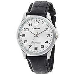 Casio Men's MTPV001L-7B Black Leather Quartz Watch