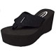 Womens EVA Flip Flop Slip on Platform Sandals