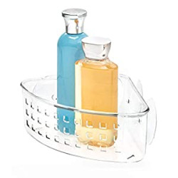 Sponges, Scrubbers, Soap, Shampoo, Conditioner, 9" x 7" x 3.5", Clear