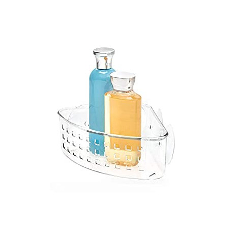Sponges, Scrubbers, Soap, Shampoo, Conditioner, 9" x 7" x 3.5", Clear