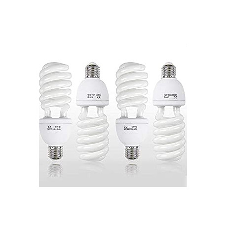 Light Bulb,4 x 45W 5500K CFL Daylight Photography Photo Video Studio Lighting(4 Packs)