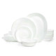 38-Piece Service for 12 Dinnerware Set, Triple Layer Glass and Chip Resistant