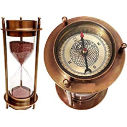 7" Nautical Brass Sand Timer Hourglass