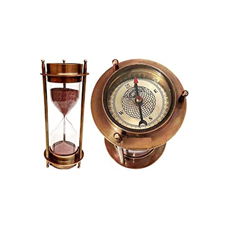 7" Nautical Brass Sand Timer Hourglass