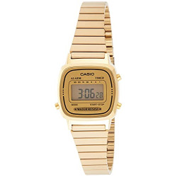 Casio Women's LA670WGA-9 Gold Stainless-Steel Quartz Watch