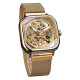 Automatic Watches Mechanical Wrist Watch Golden for Mens Skeleton Watches