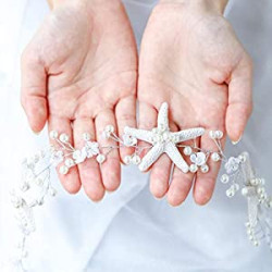 Starfish Bride Wedding Hair Vine Pearl Bridal