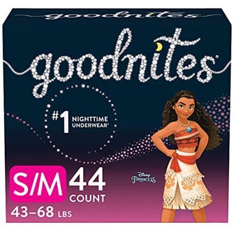 Nighttime Bedwetting Underwear, Girls' S/M (43-68 lb.)