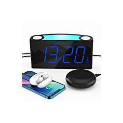 Super Loud Vibrating Alarm Clock for Heavy Sleepers