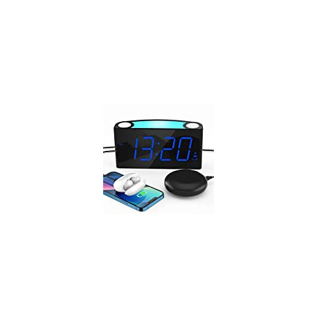 Super Loud Vibrating Alarm Clock for Heavy Sleepers