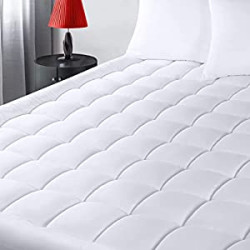 Bedding Quilted Fitted Premium Mattress Pad Full Size