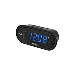 AM/FM Dual-Alarm Digital Clock Radio with Bluetooth