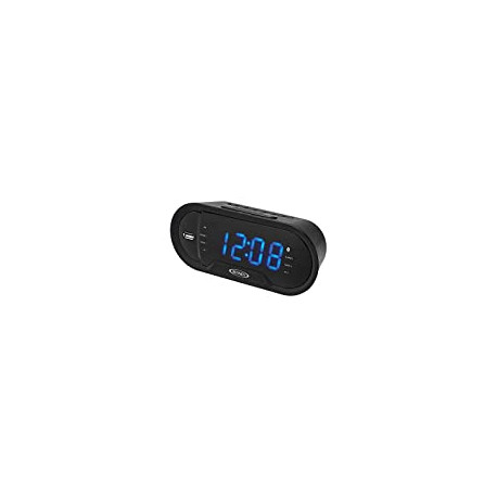 AM/FM Dual-Alarm Digital Clock Radio with Bluetooth