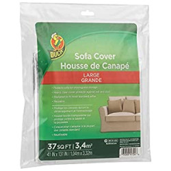 Pack 2 of  Sofa Cover for Moving and Storage, Large, 41" x 131", Clear