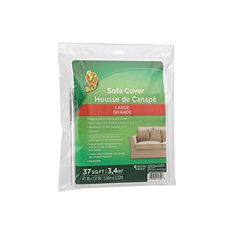 Pack 2 of  Sofa Cover for Moving and Storage, Large, 41" x 131", Clear