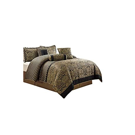 Collection Lisbon 7-Piece Jacquard Floral Comforter Set, King
