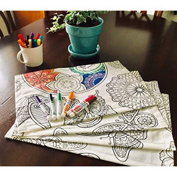 Mandala Design - Set of 8 Placemats (14"x18")